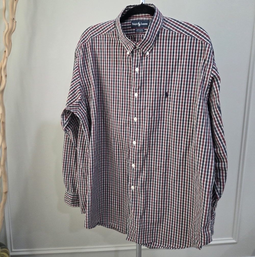 Ralph Lauren Men's Checkered Shirt Sz.XL